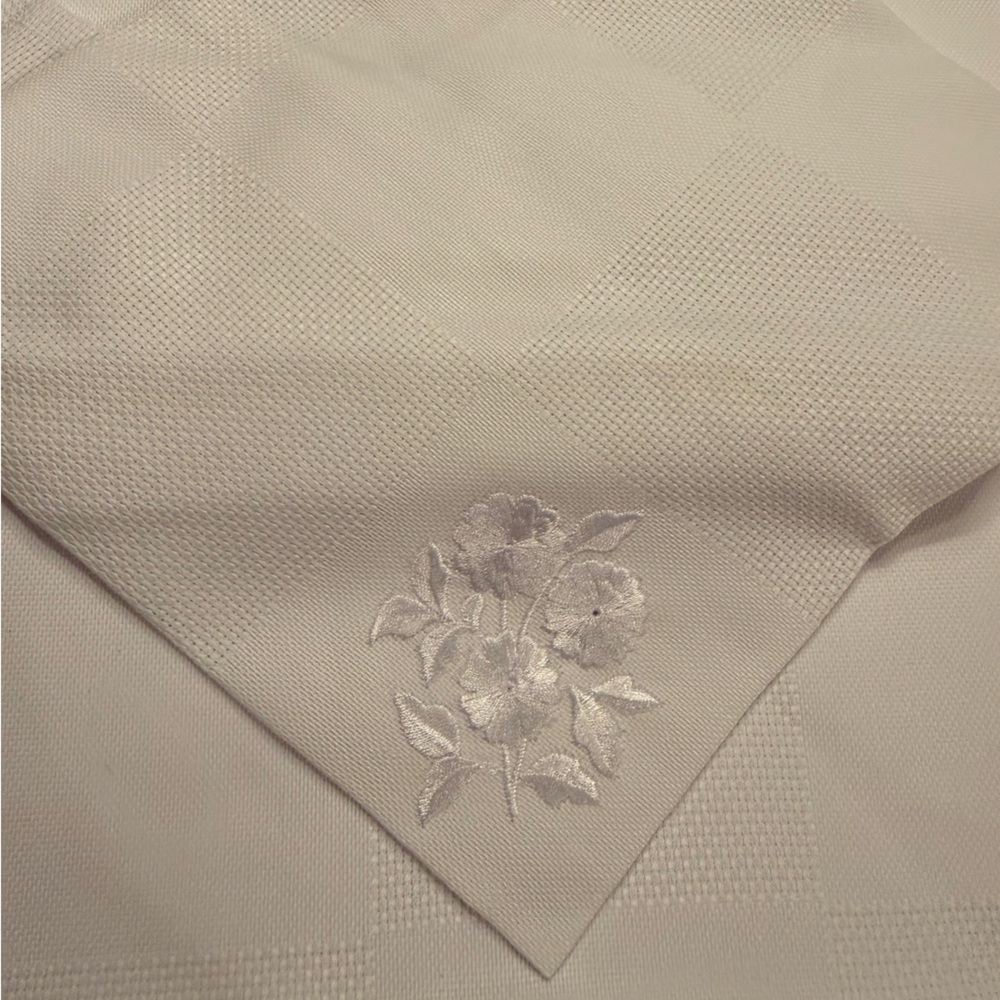 Vintage table cloth and napkin set 59 X 98 New In Box - Picture 4 of 5